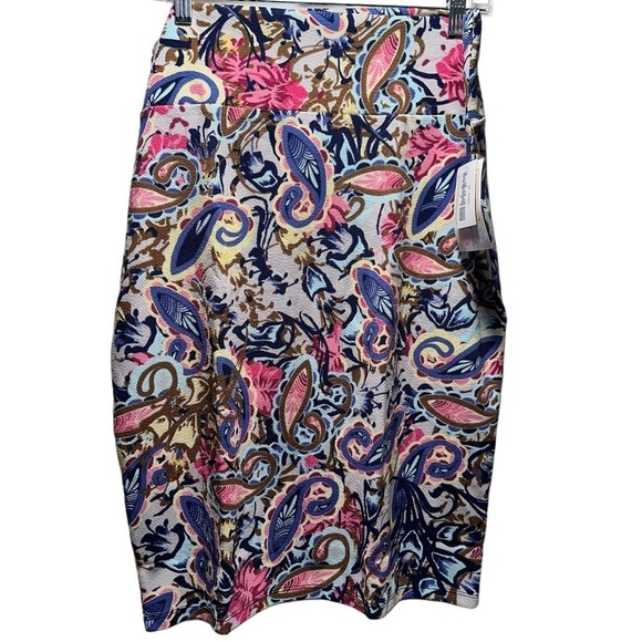 NEW LulaRoe Cassie Pencil Skirt Stretchy High Wide Waist XL 18-20 Paisley Soft - Picture 1 of 14